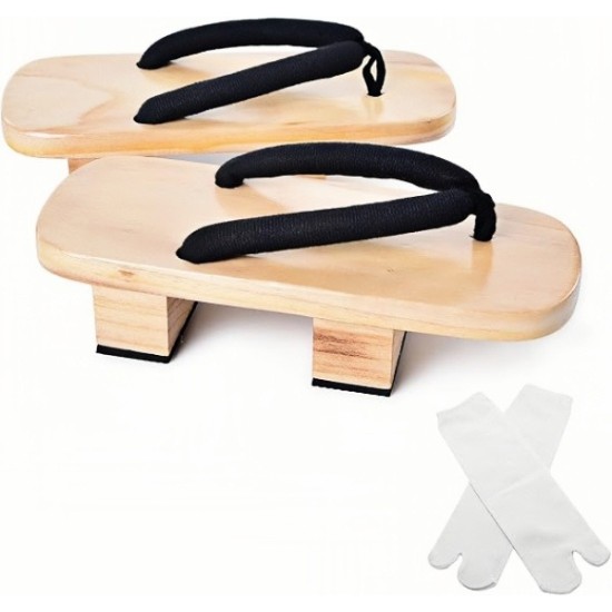 Japanese Wooden Clogs with Tabi Socks For Men Women