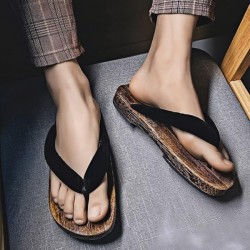 Wooden Geta Clogs Sandals Flip Flops for Men with Arch Support, Japanese Wooden Clogs Womens Japanese Style