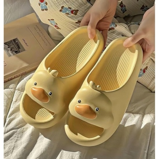 Cartoon Duck Slippers Slides for Women Men Cute Cloud Slides Slipper Unisex Animals Beach Slippers Lightweight Summer Shoes