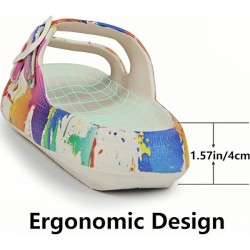 Pillow Slippers - Double Buckle Adjustable Slides - EVA Flat Sandals