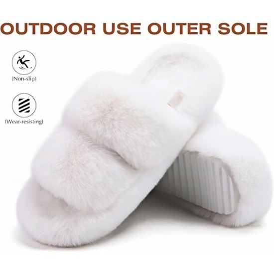 Womens House Slippers Woman Fuzzy Fluff Indoor Slipper Ladies Furry Fur Bedroom Slip On Slipers Women’s Home Winter Open Toe Womens House Slippers Woman Fuzzy Fluff Indoor Slipper Ladies Furry Fur Bedroom Slip On Slipers Women’s Home Winter Open Toe