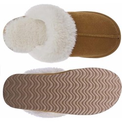 Women's Fuzzy Memory Foam Slippers Fluffy Winter House Shoes Indoor and Outdoor