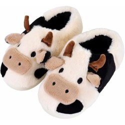 Cow Slippers,slippers for Women Men,Cute Fuzzy Slippers, Womens/Mens Kawaii Animal Cartoon Cotton Plush House Slippers
