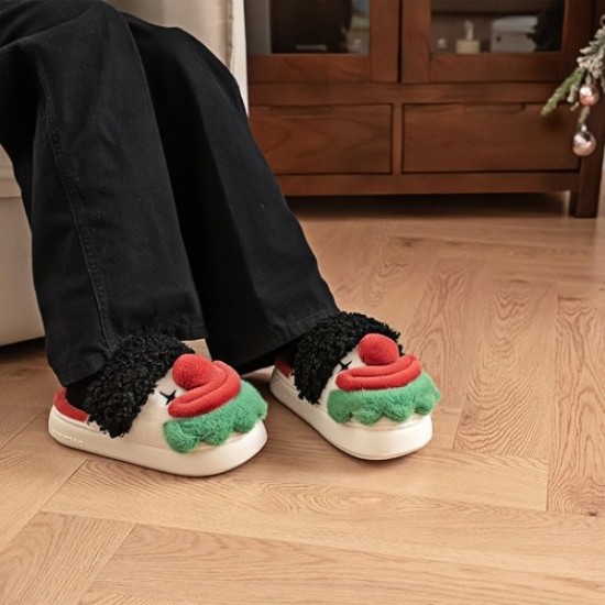 Slippers for Women Men,Cute Fuzzy Slippers, Womens/Mens Kawaii Animal Cartoon Cotton Plush House Slippers