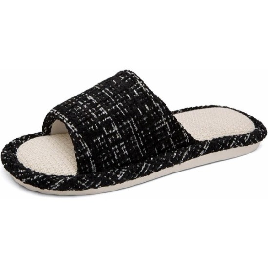 House Slippers Indoor Cotton Flax Slippers, Women's and Men's Casual Soft Non-slip Open Toed Mute Slippers House Slippers Indoor Cotton Flax Slippers, Women's and Men's Casual Soft Non-slip Open Toed Mute Slippers
