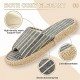 Summer House Slippers for Women Indoor Open Toe Women House Slippers Cotton and Linen Shoes Breathable Home TPR Outsole