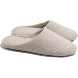 Womens House Washable Cotton Memory Foam Slippers Indoor Slip On Shoes Bedroom Sleepers Lightweight Non Skid Rubber Sole