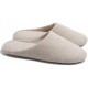 Womens House Washable Cotton Memory Foam Slippers Indoor Slip On Shoes Bedroom Sleepers Lightweight Non Skid Rubber Sole