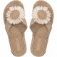 Women's Floral Decor Open Toe Linen Flip Flops Slipper Summer Vacation Slip on Slide Sandal Women's Floral Decor Open Toe Linen Flip Flops Slipper Summer Vacation Slip on Slide Sandal