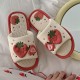 Women Kawaii Slippers Indoor Linen Slippers Strawberry Linen Cotton Slippers Home Floor Non-Slip Slides Women Kawaii Slippers Indoor Linen Slippers Strawberry Linen Cotton Slippers Home Floor Non-Slip Slides
